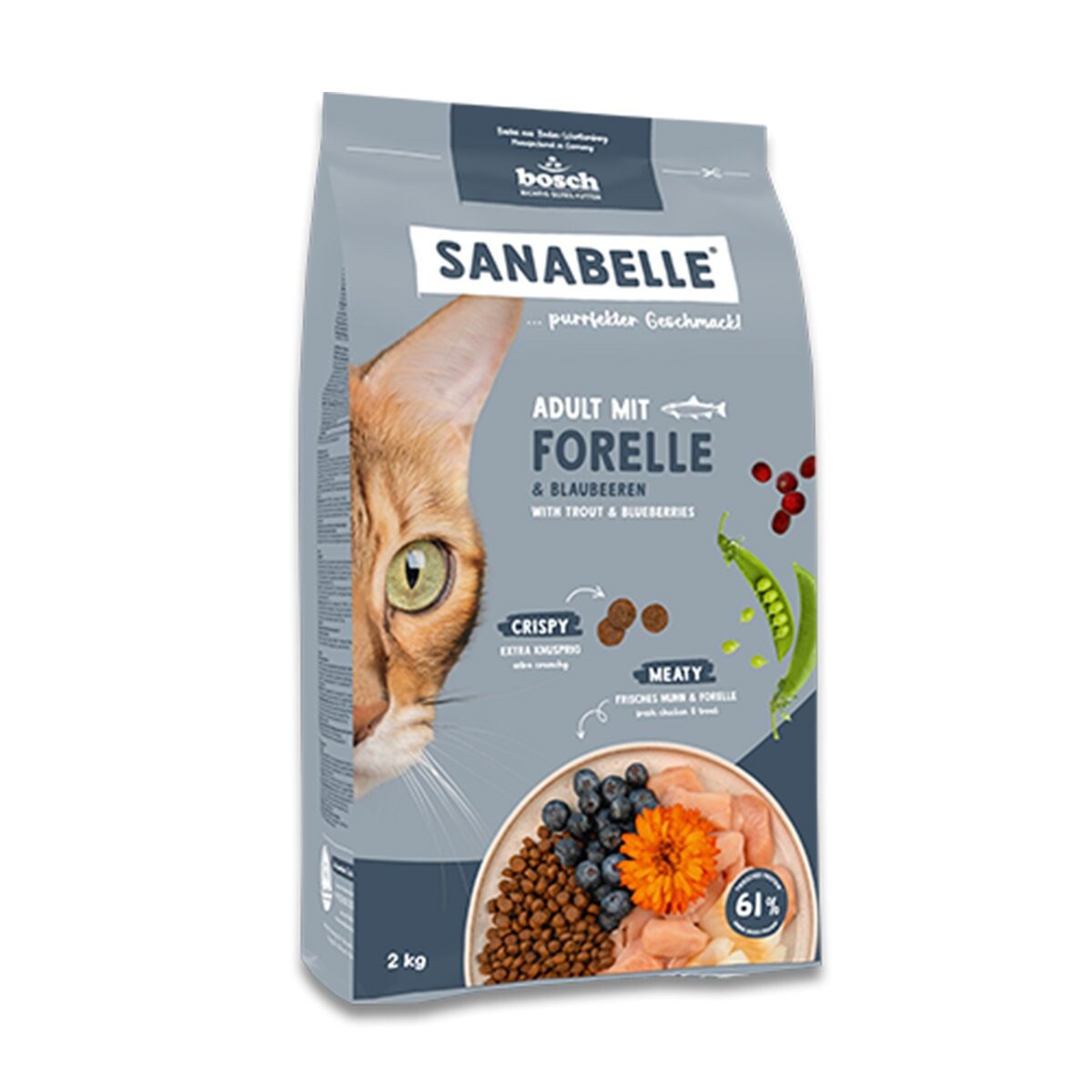 Sanabelle Adult pstruh a borůvky - 2 kg