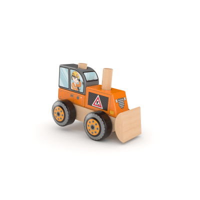 Stavební auto dřevěná skládačka