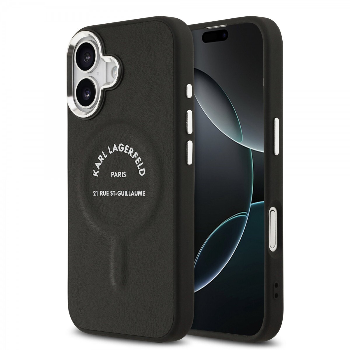 Zadní kryt Karl Lagerfeld PU RSG Logo MagSafe pro iPhone 17 Black