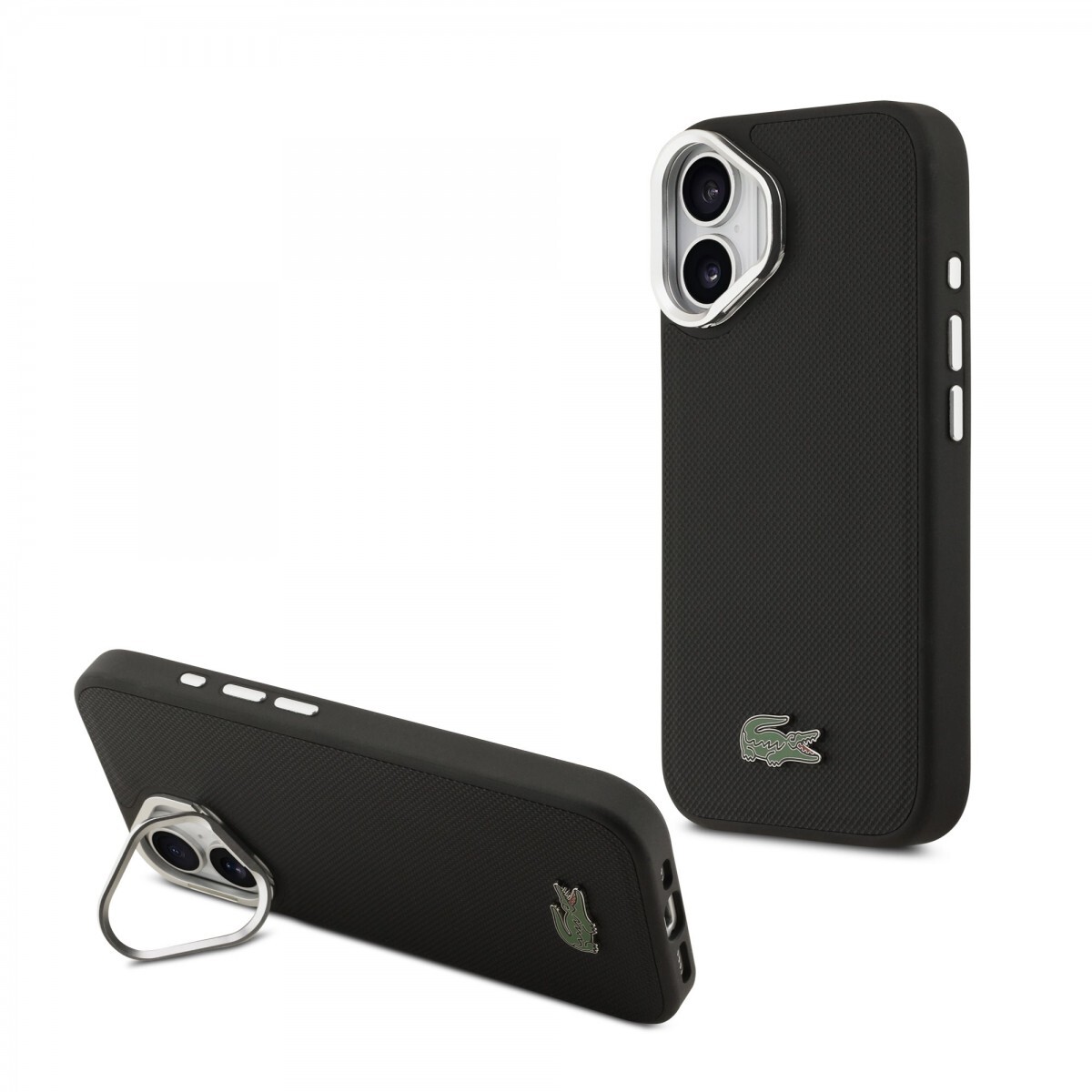 Zadní kryt Lacoste Iconic Petit Pique Camera Stand MagSafe pro iPhone 17 Black
