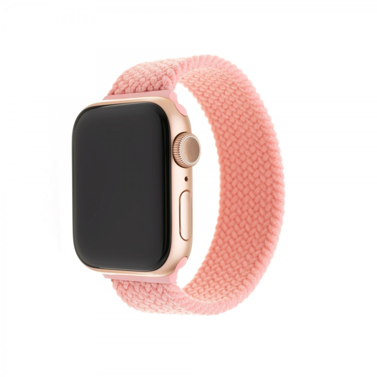 Elastický nylonový řemínek FIXED Nylon Strap pro Apple Watch 38/40/41mm, velikost S, růžový