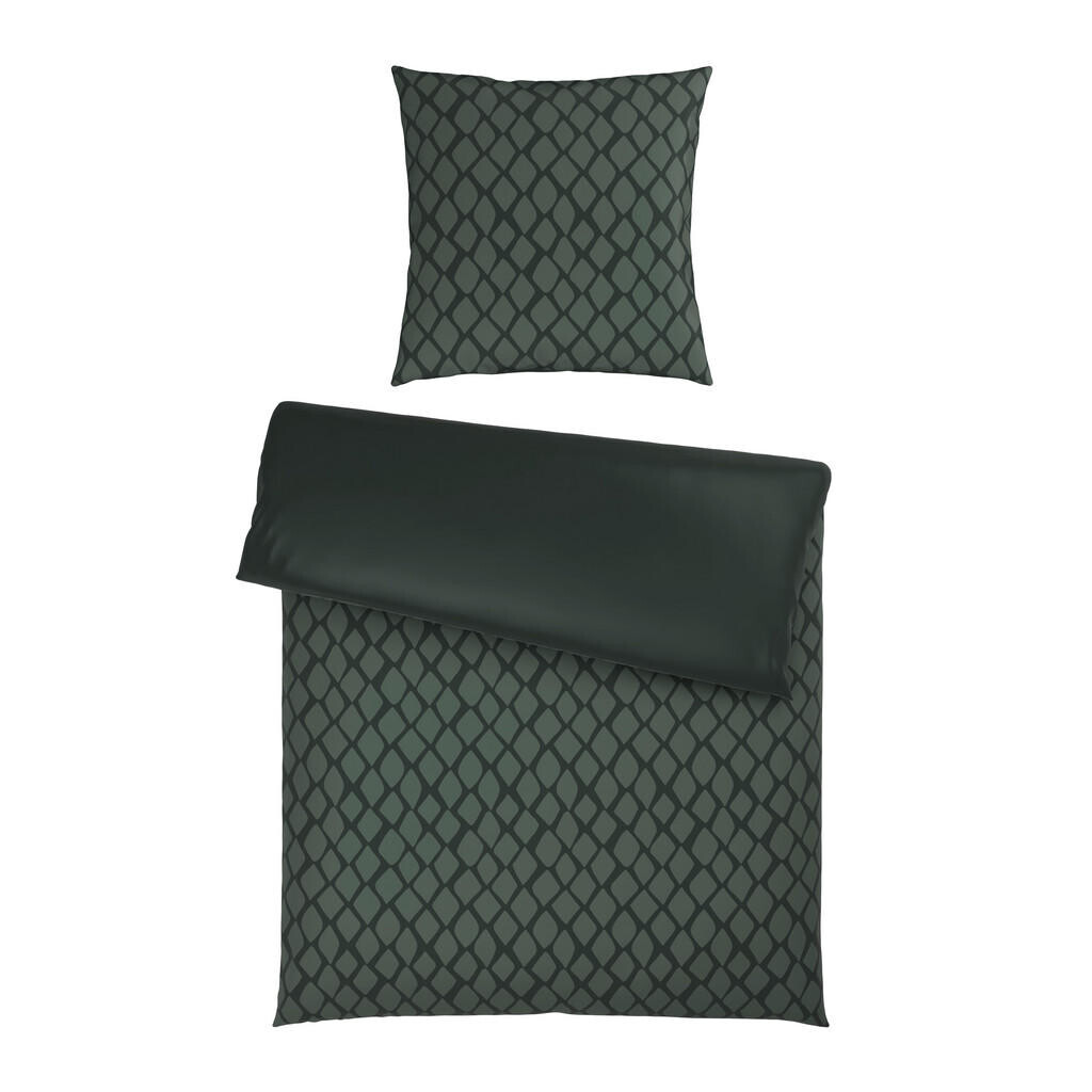 Dieter Knoll OBOUSTRANNÉ POVLEČENÍ, satén, zelená, 155/220 cm