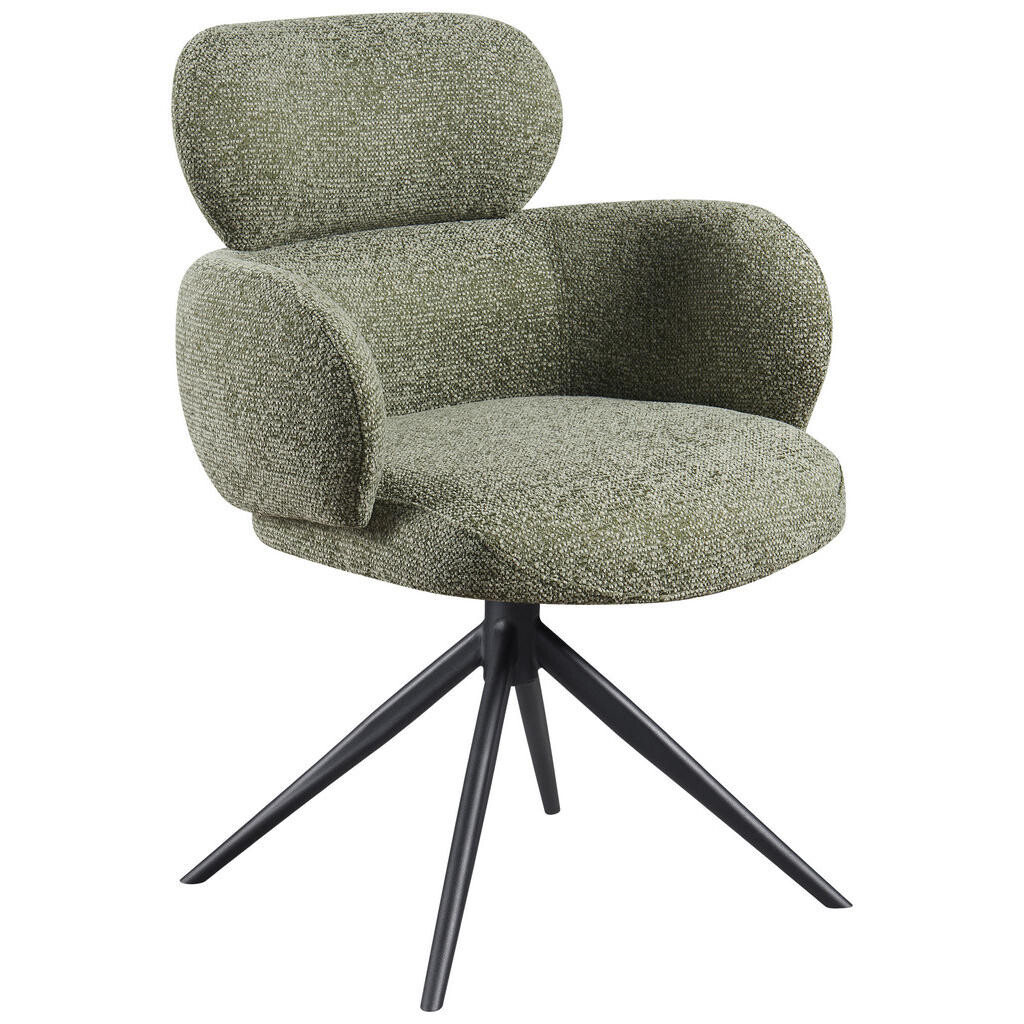 Novel ŽIDLE S PODRUČKAMI, železo, tkaná látka, světle zelená