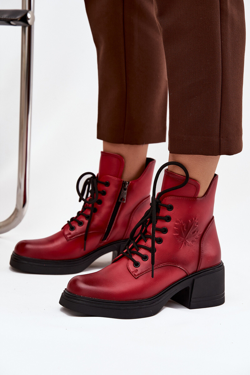 Dámské kožené kotníkové boty na klínku s vyhříváním Vinceza