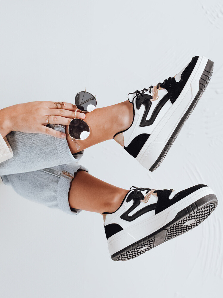 Sneakersy damskie na platformie BEIMEI czarne Dstreet