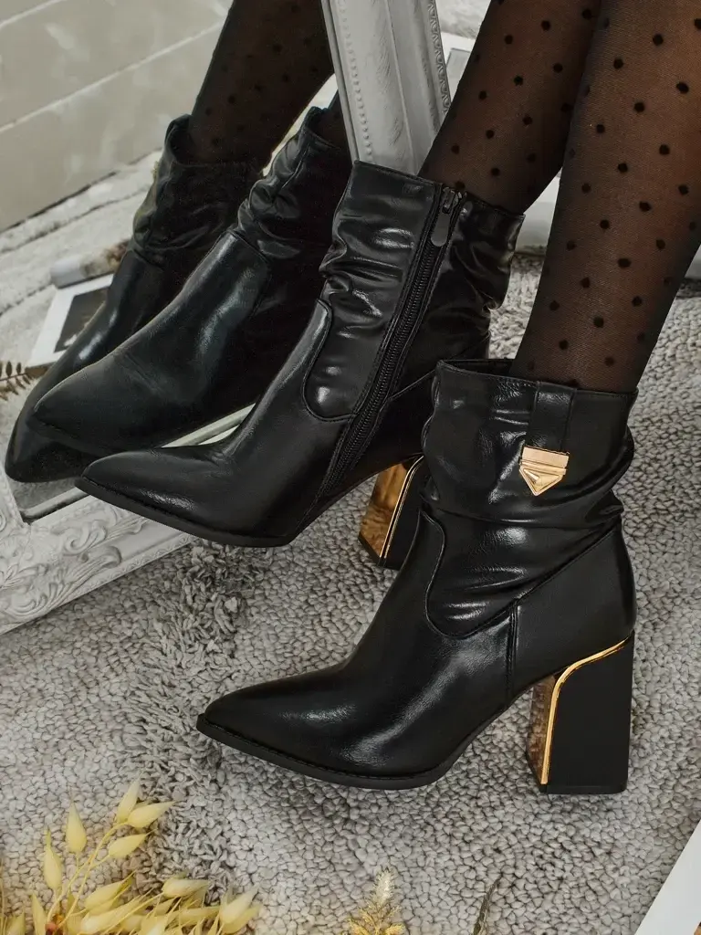 Resti Women's Eco-Leather Heeled Ankle Boots AshenPurl