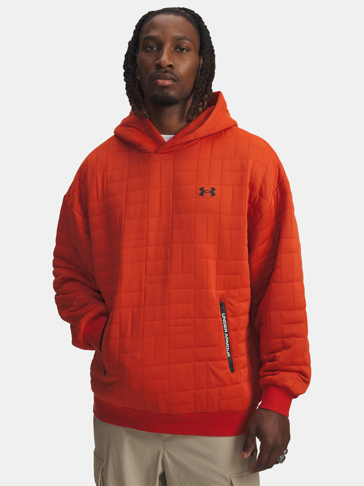 Pánská mikina Under Armour UA Unstoppable Flc Txtr Hdy-ORG - Pánské