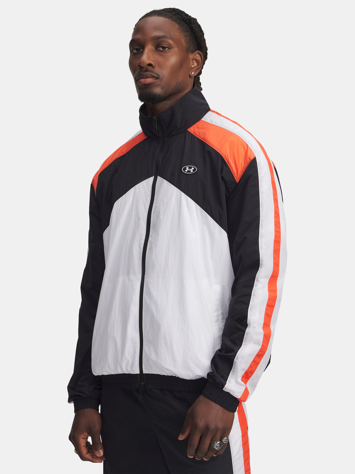Pánská bunda Under Armour UA Icon Wvn Track Jkt-WHT - Pánské