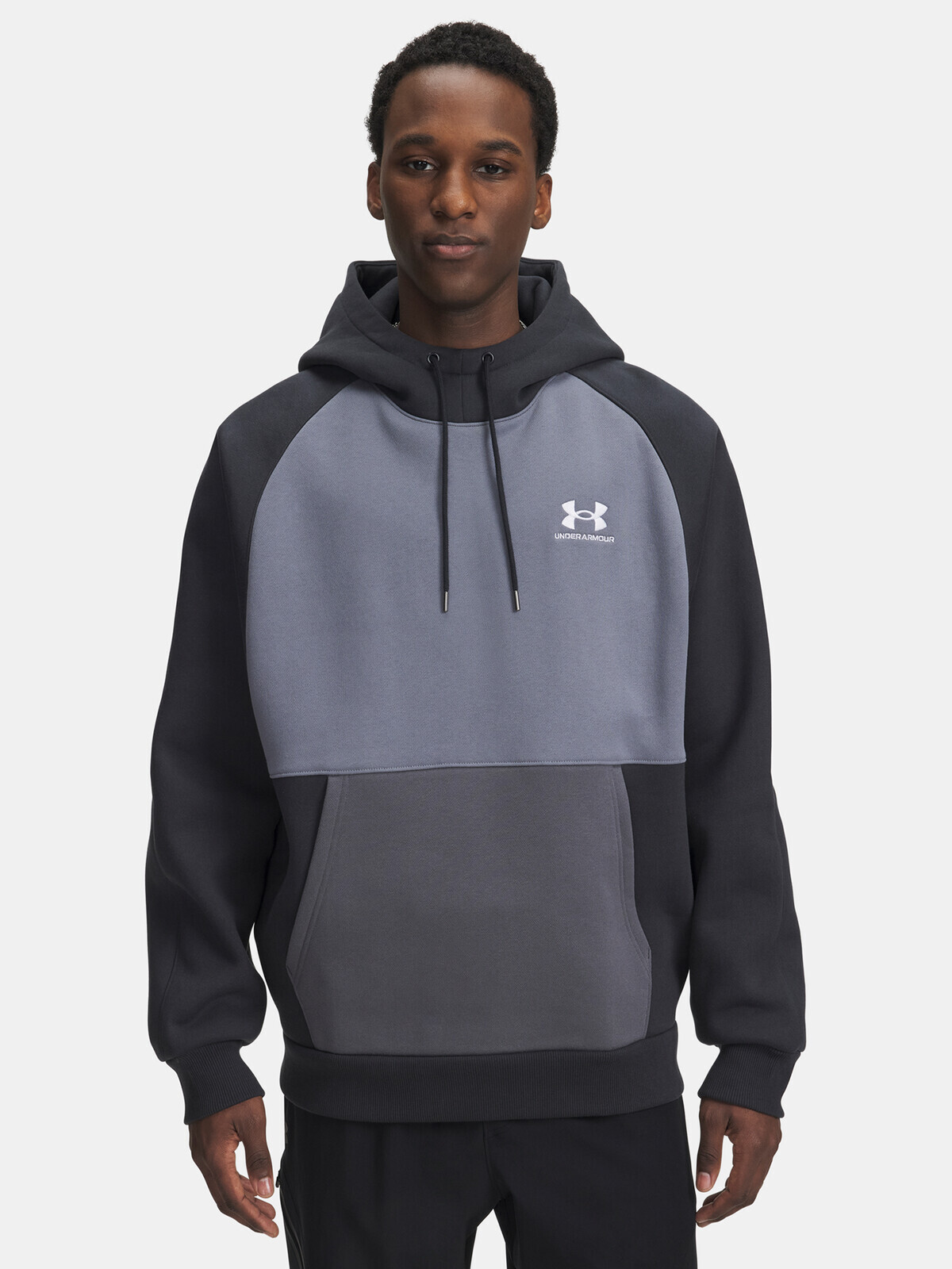 Pánská mikina Under Armour UA Icon HW Colorblocked Hdy-GRY - Pánské