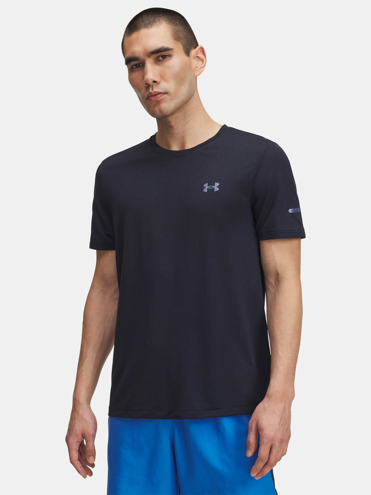 Pánské tričko Under Armour UA SEAMLESS STRIDE SS-BLU - Pánské