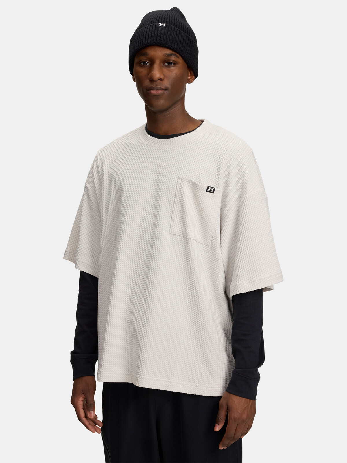 Pánské tričko Under Armour UA Rival Waffle Crew-WHT - Pánské