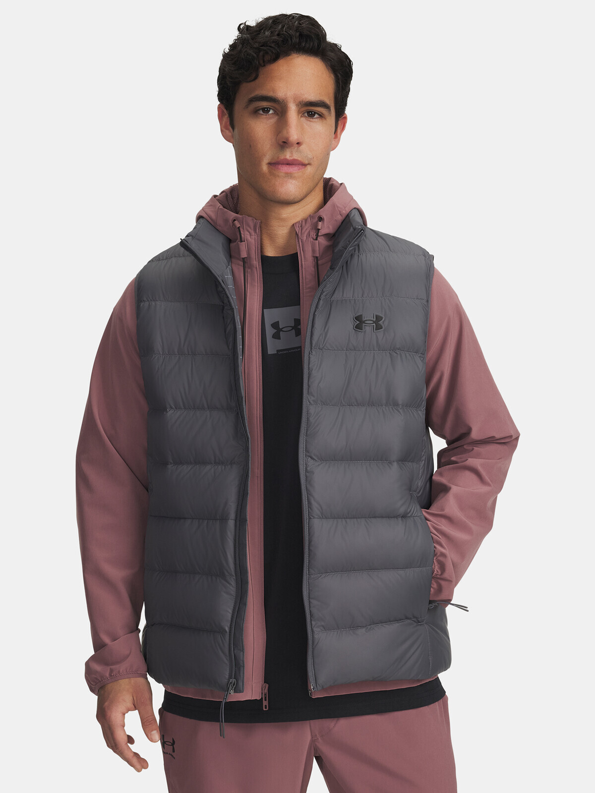 Pánská vesta Under Armour LEGEND DOWN VEST-GRY - Pánské