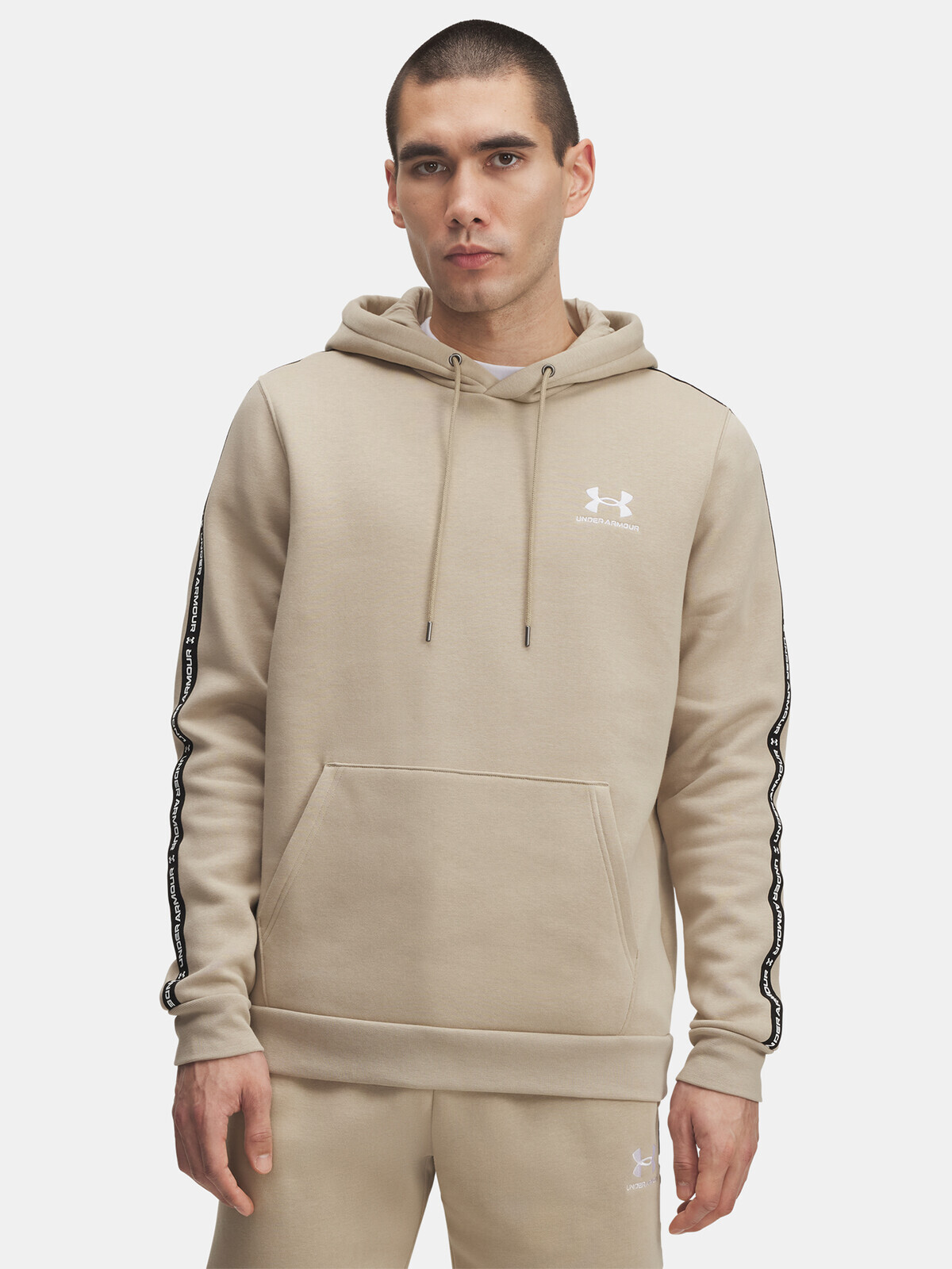 Pánská mikina Under Armour UA Icon Fleece HD Taping-BRN - Pánské