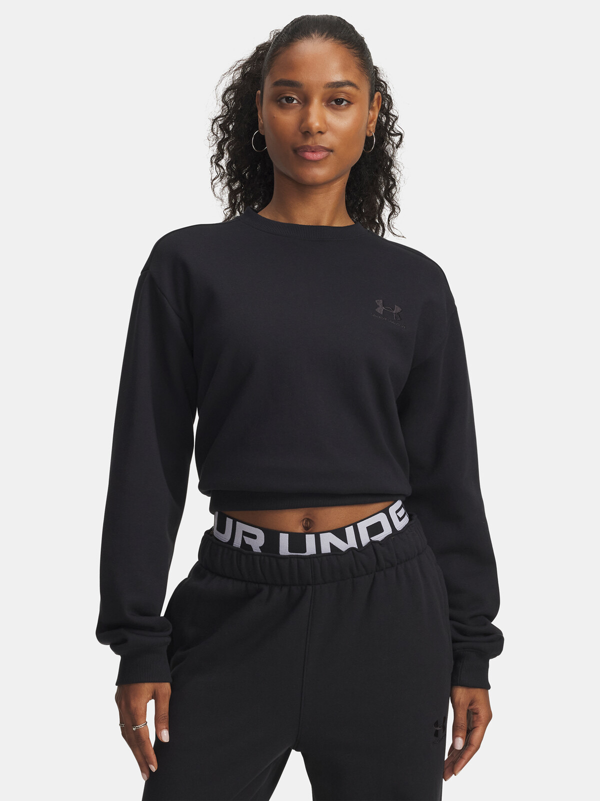 Dámská mikina Under Armour UA Icon Vida Flc Crew-BLK - Dámské
