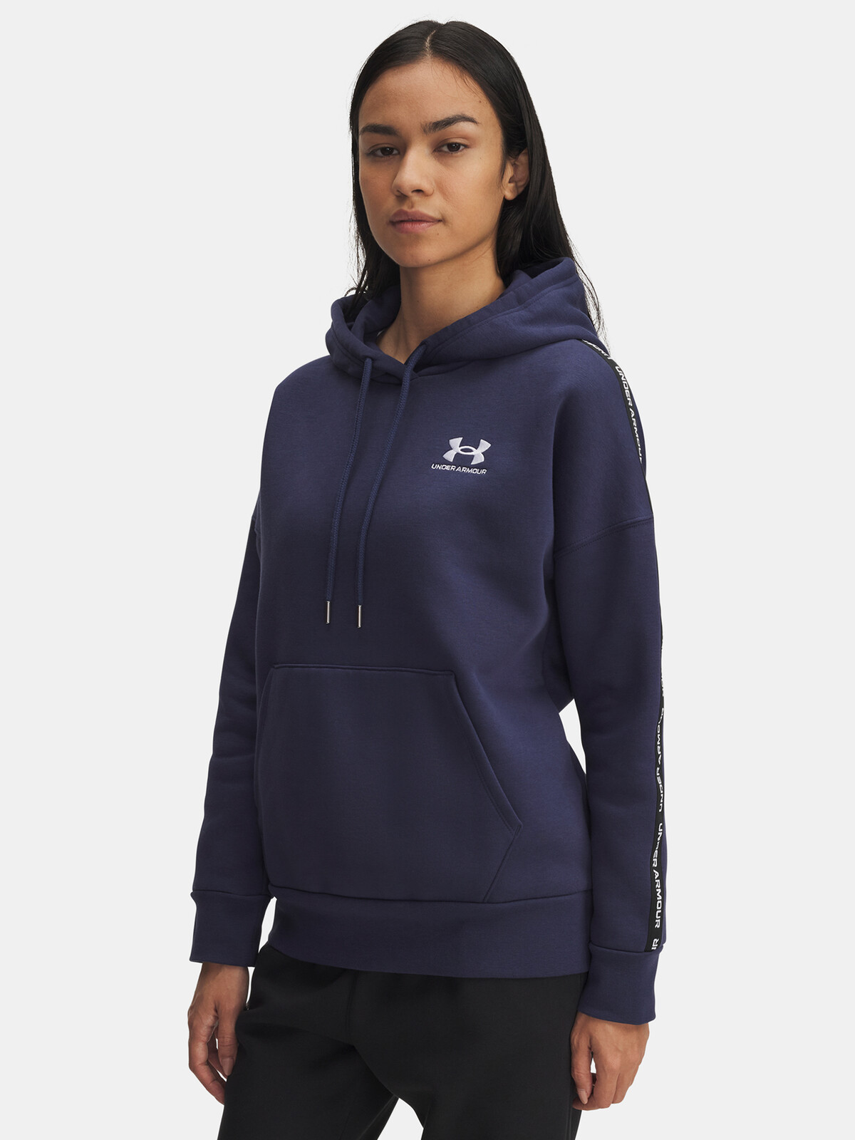 Dámská mikina Under Armour Icon Fleece Taped Hdy-BLU - Dámské