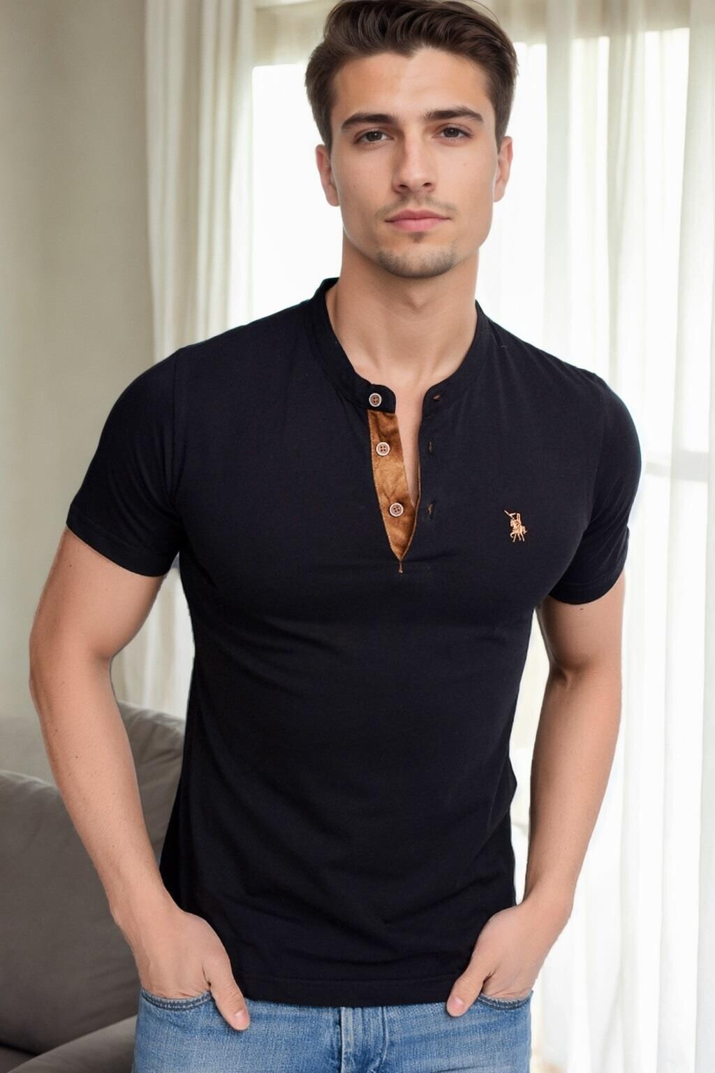 T9560 DEWBERRY T-SHIRT-BLACK