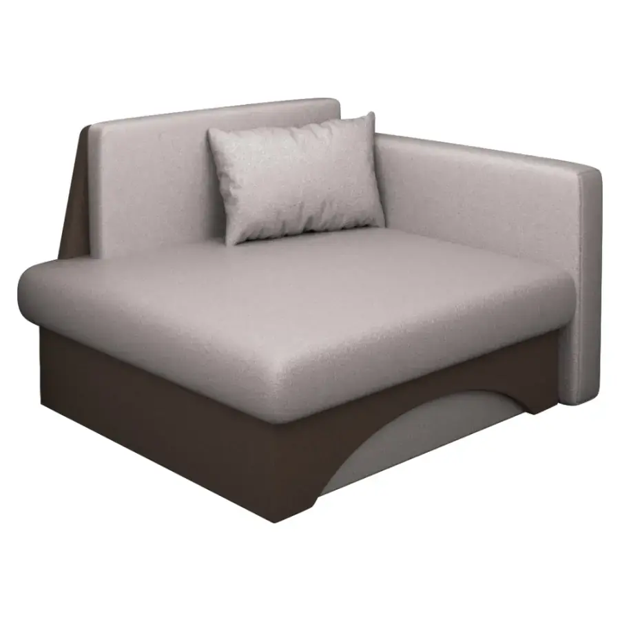 Tempo Kondela Rozkládací křeslo KUBOŠ NEW UNI -béžovošedá/hnědá