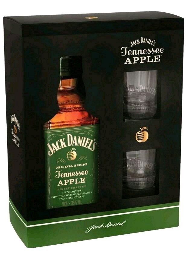 Whisky Jack Daniels Apple + 2sklo gB 35%0.70l
