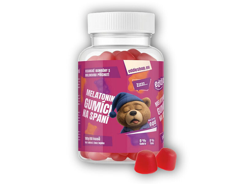 eddies Eddies - Gumídci na spánek s melatoninem vegan malina 60ks