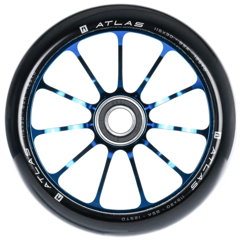 Ethic - Atlas 115mm 12STD Chrome Blue - kolečko na freestyle koloběžku