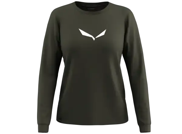 Salewa Eagle Solidlogo Dry Tee W dámské triko dlouhý rukáv Dark olive vel. 44/38