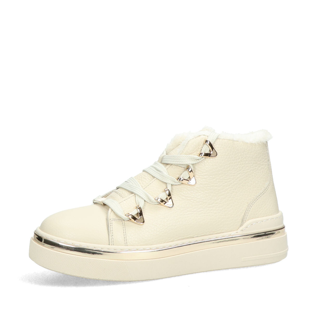 ETIMEĒ dámské kožené kotníkové tenisky - béžové - 36