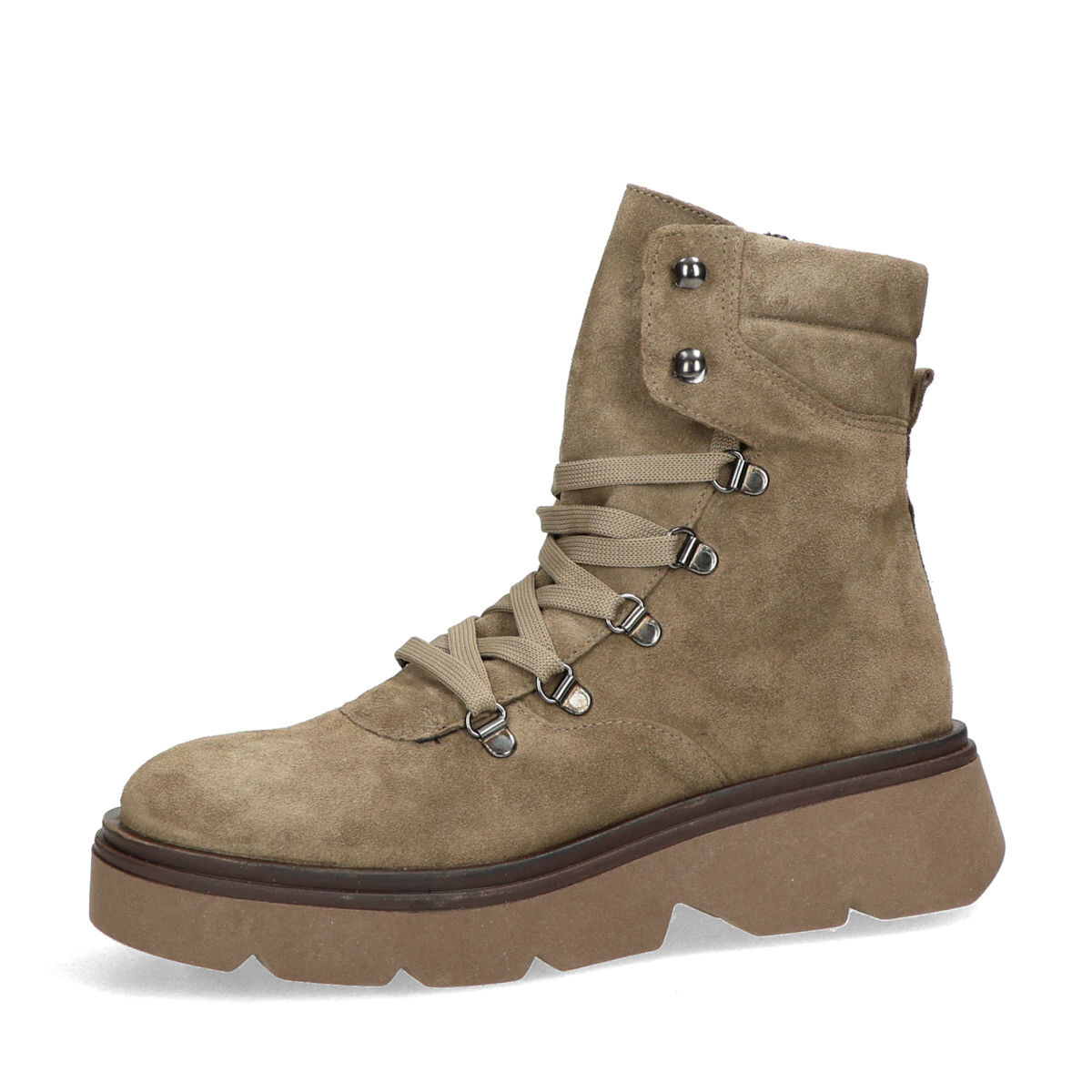 ETIMEĒ dámské semišové kotníkové kozačky - hnědé - 36