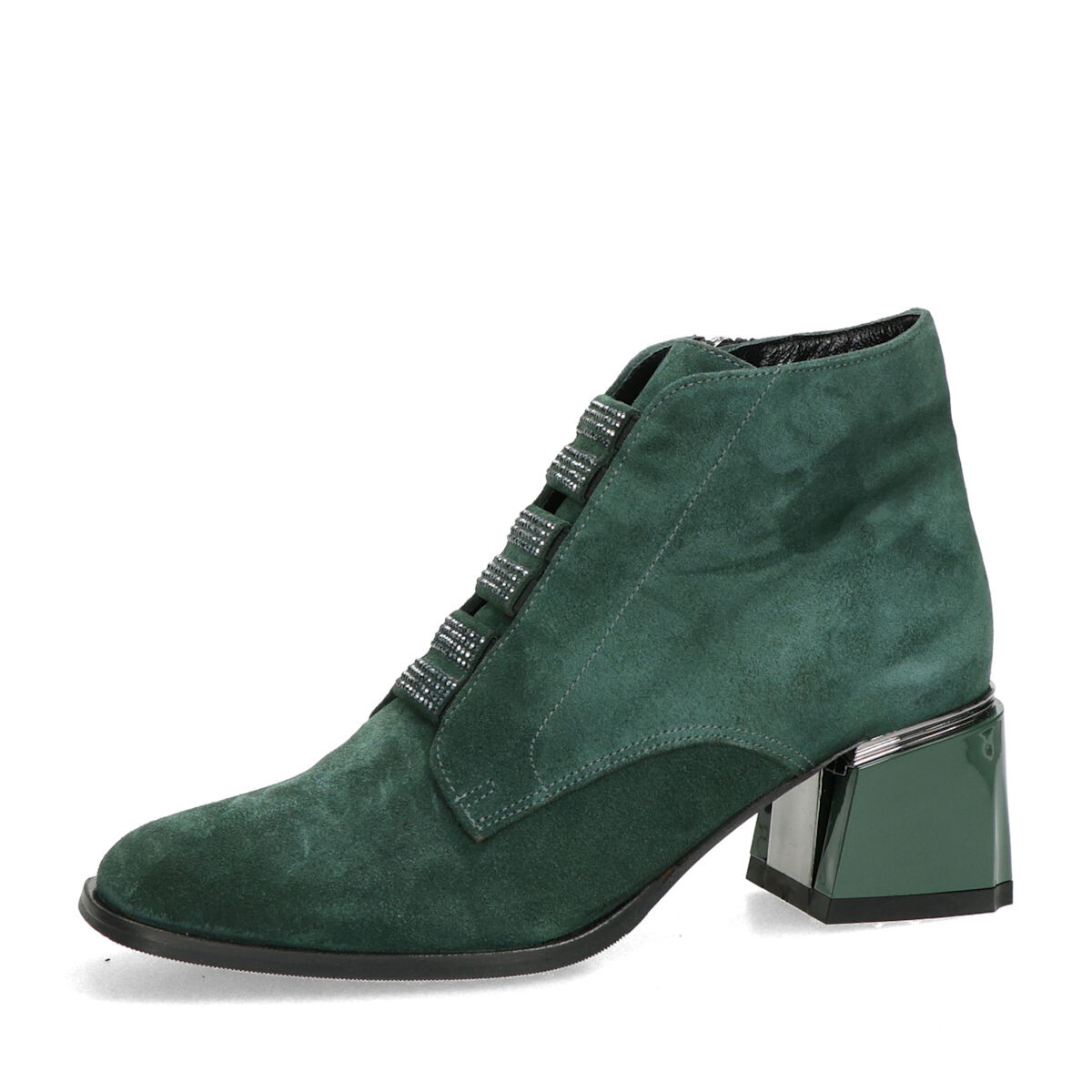 ETIMEĒ dámské semišové kotníkové boty - zelené - 36