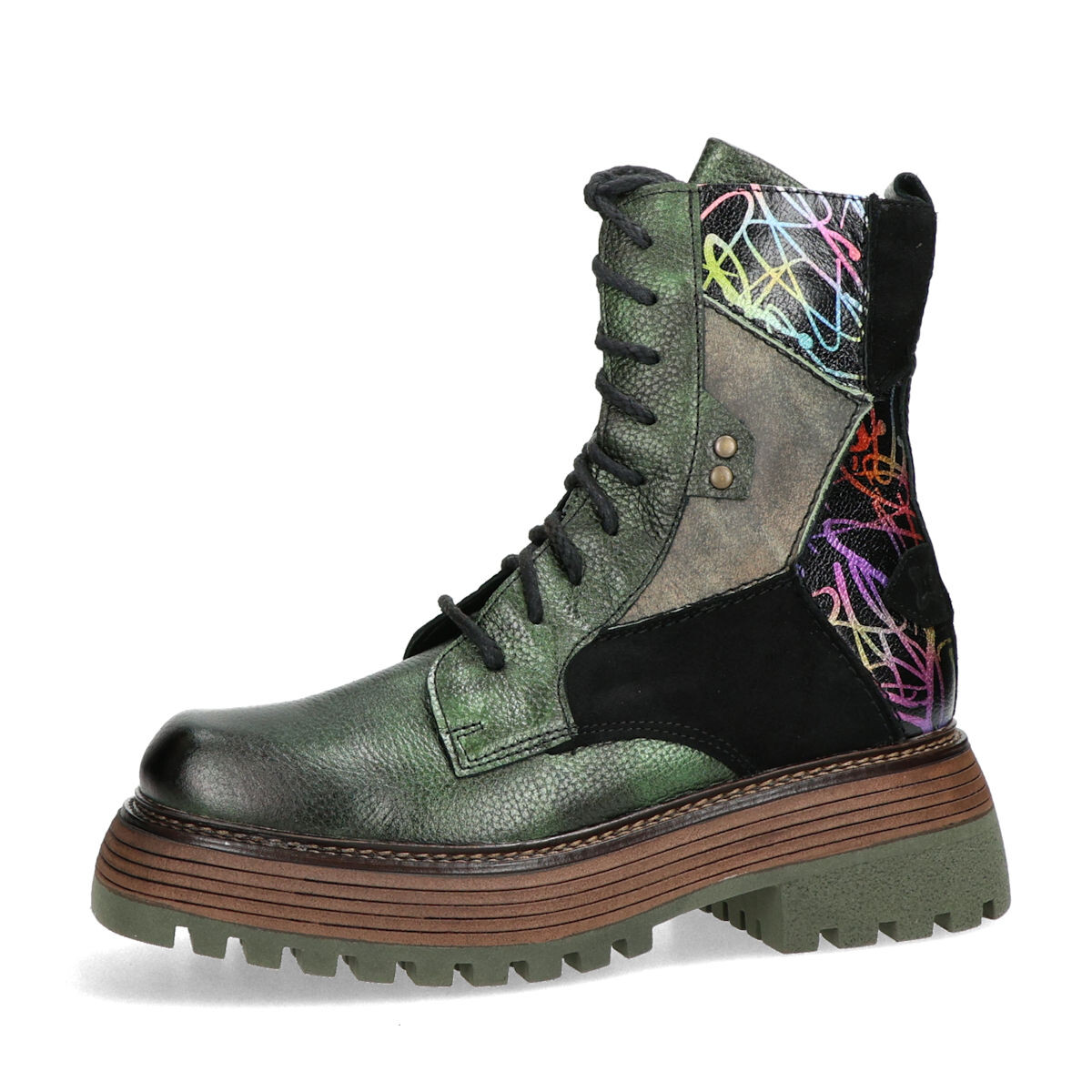 Maciejka dámské stylové kotníkové kozačky - zelené - 36