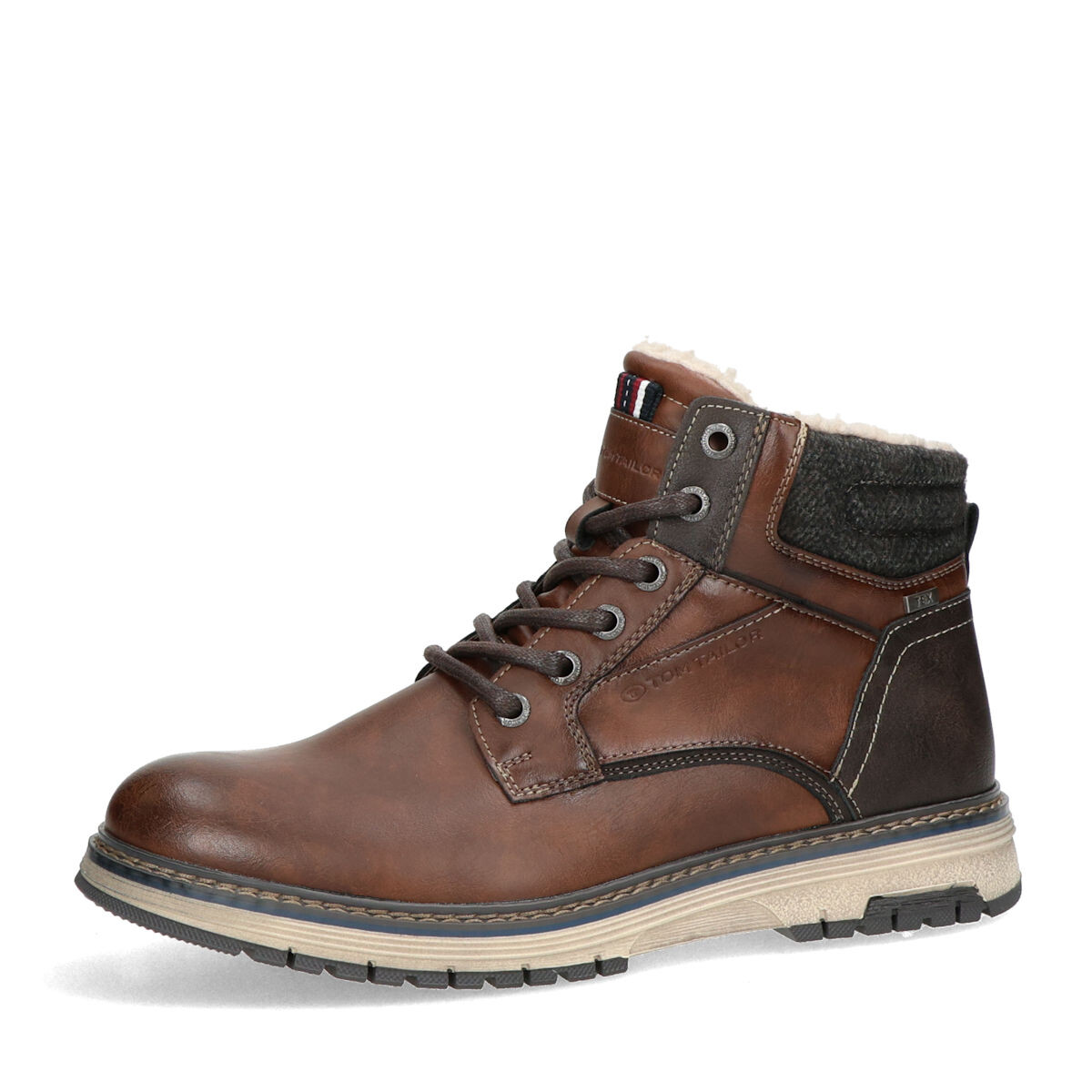 Tom Tailor pánské zimní kotníkové boty - koňakové - 40