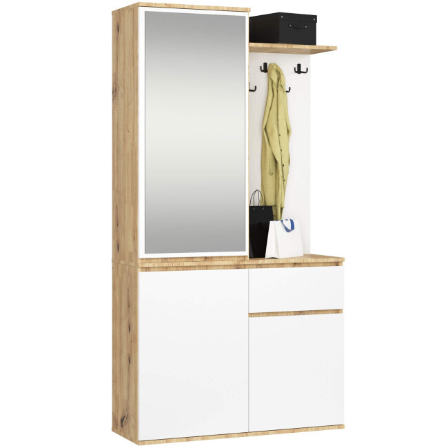 Předsíňová sestava ENTRO dub artisan / bílá