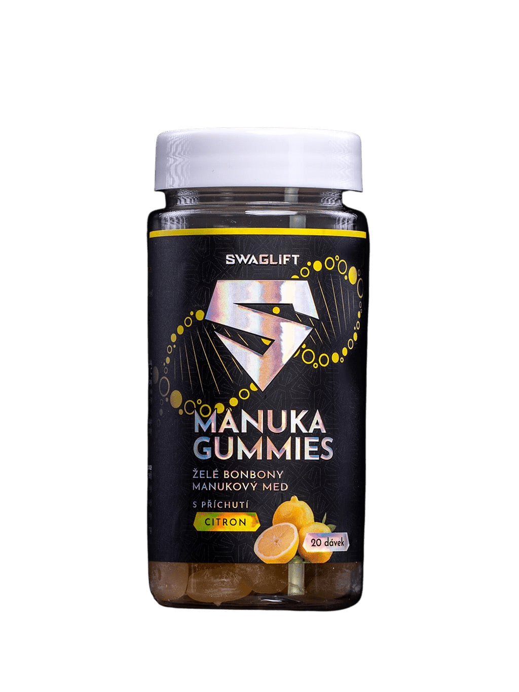 SWAGLIFT MANUKA GUMMIES + VITAMINS s příchutí citrónu 60 ks