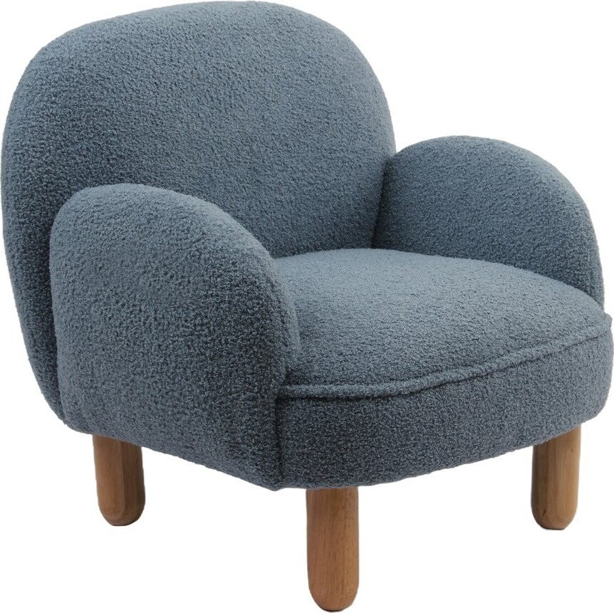 Modré dětské křesílko z textilie bouclé Rocky – Vipack