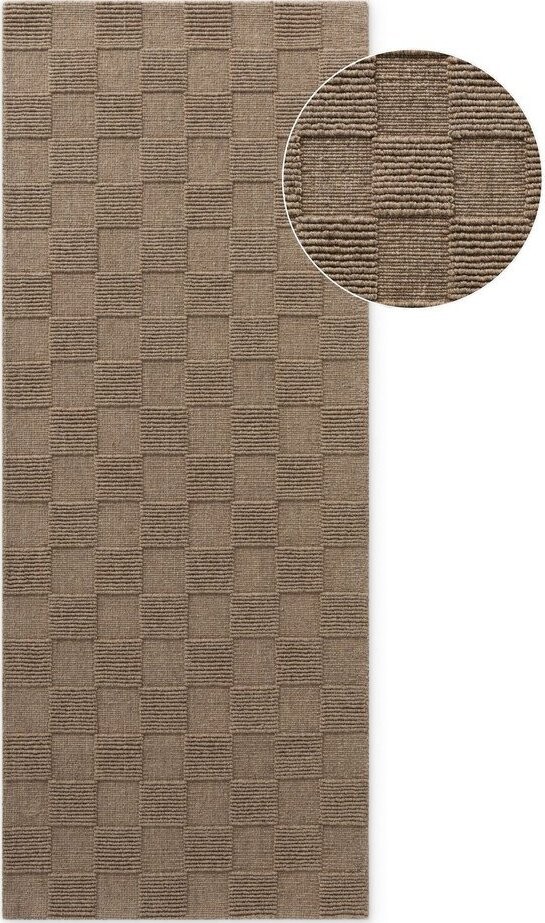 Hnědý ručně tkaný vlněný běhoun 80x200 cm Scala – Villeroy&Boch