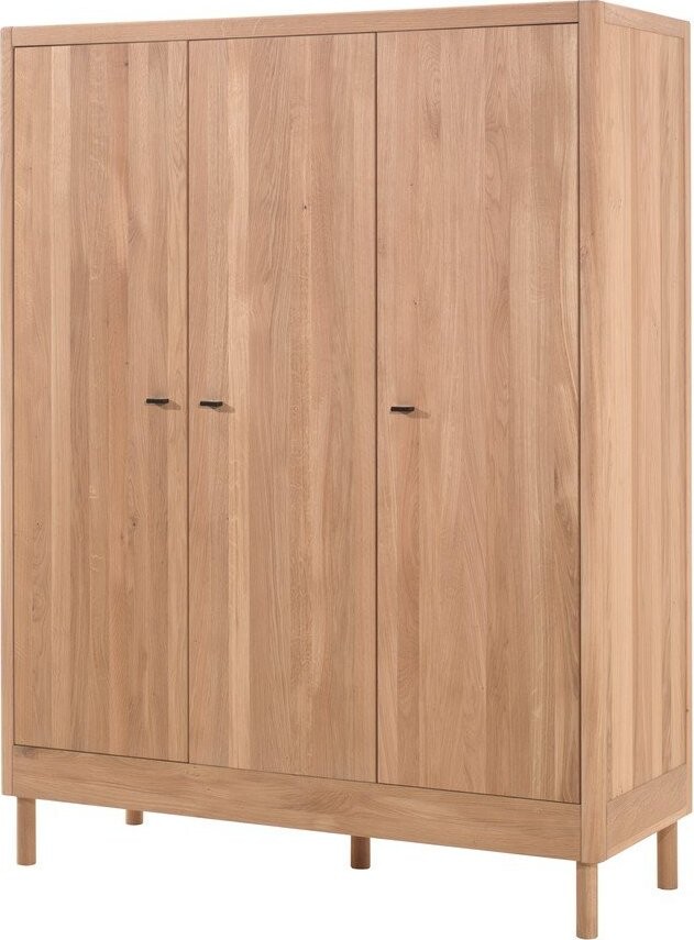 Dětská šatní skříň z dubového dřeva v přírodní barvě 146x190x55 cm Forrest – Vipack