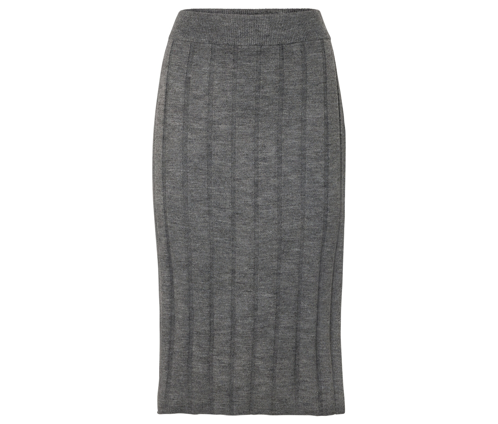 Tchibo - Žebrovaná pletená sukně - pro ženy - vel. S 36/38 - barva: šedá