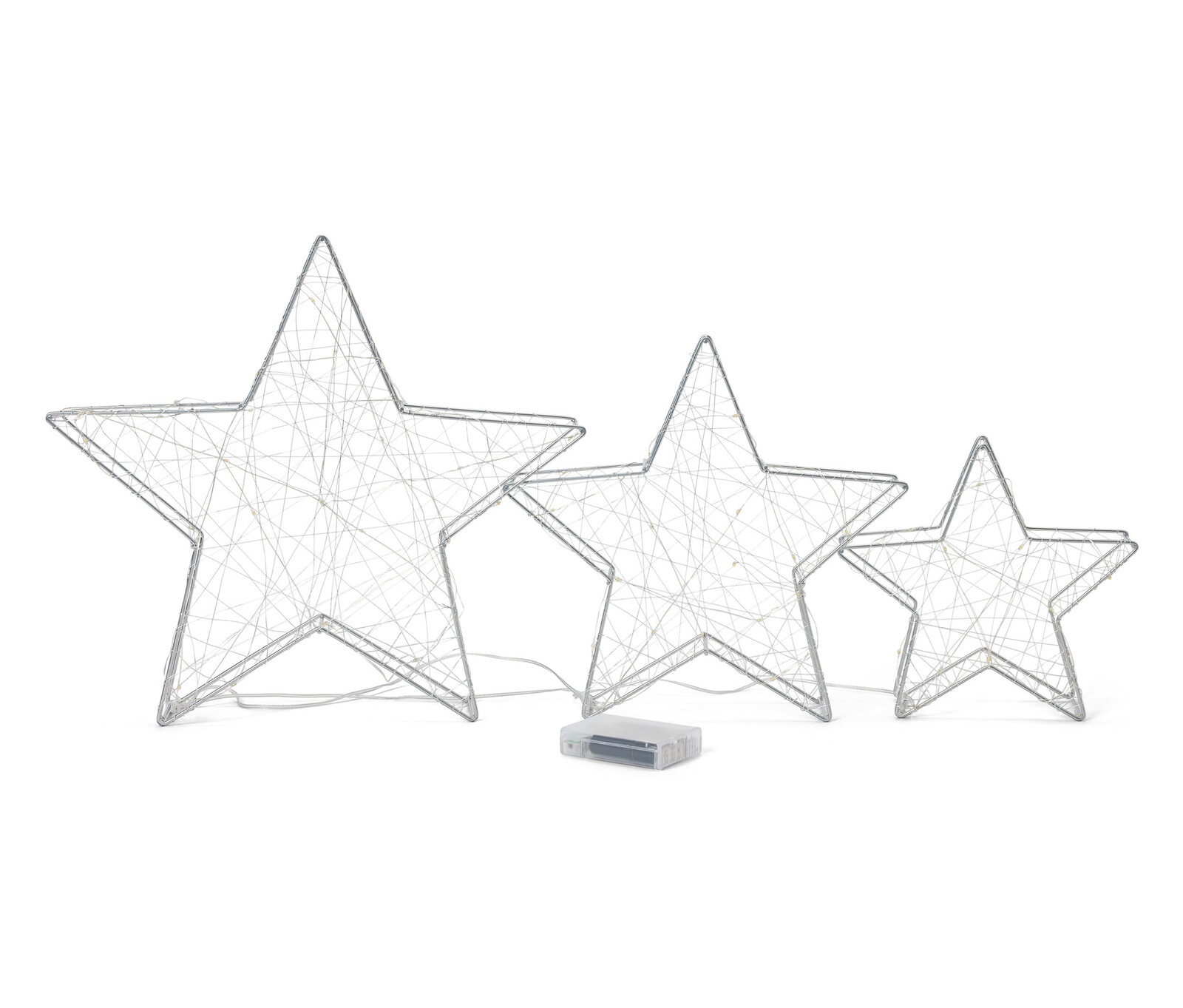 Tchibo - Dekorační hvězdy s Led, 3 ks, velké