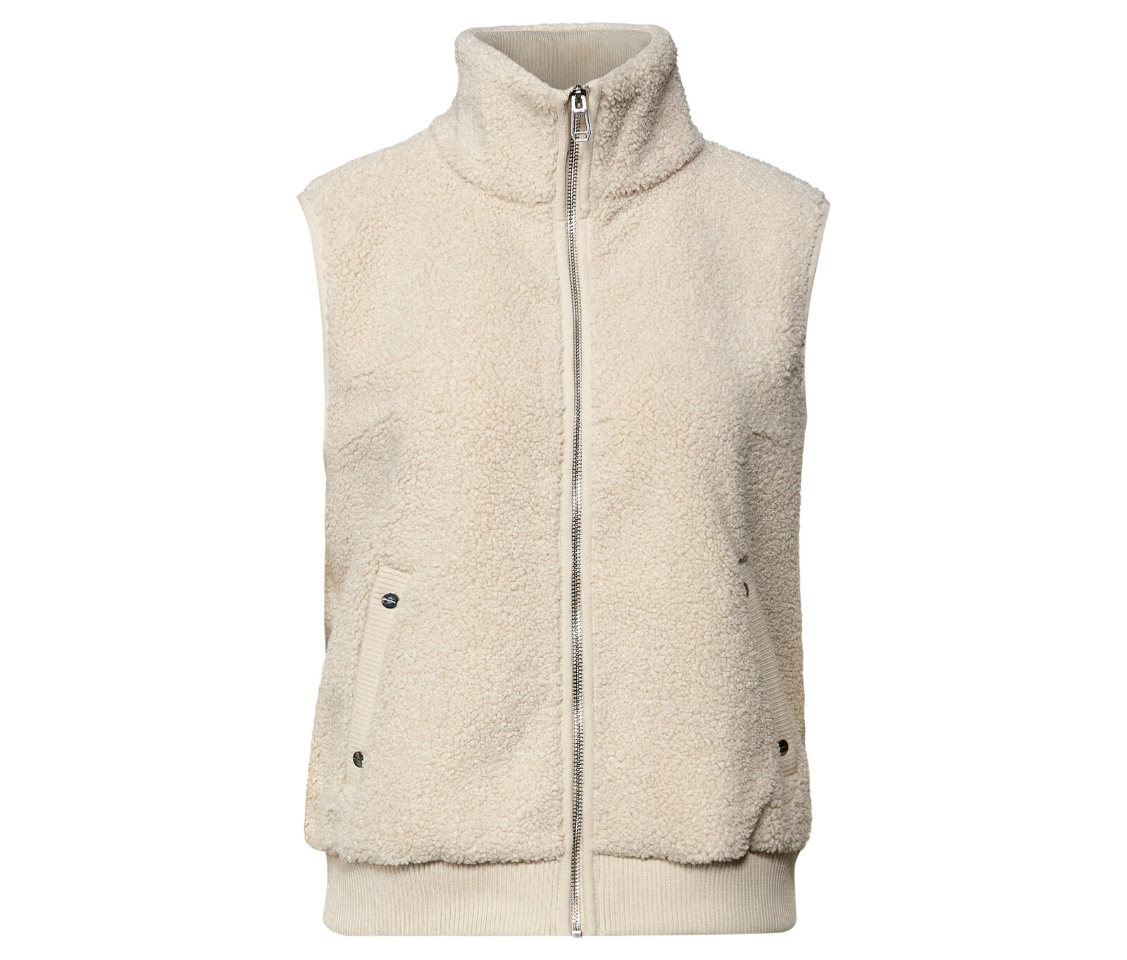 Tchibo - Plyšová vesta Street One - pro ženy - vel. 36 - barva: béžová