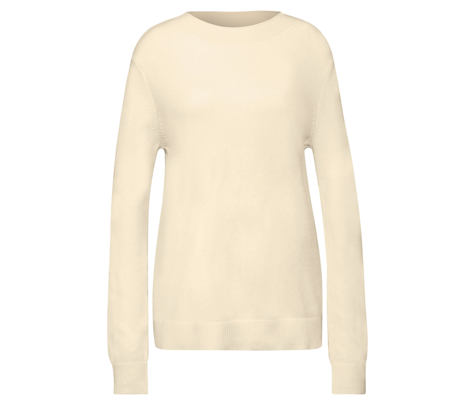 Tchibo - Pletený svetr s rolovaným lemem Street One - pro ženy - vel. 36 - barva: béžová