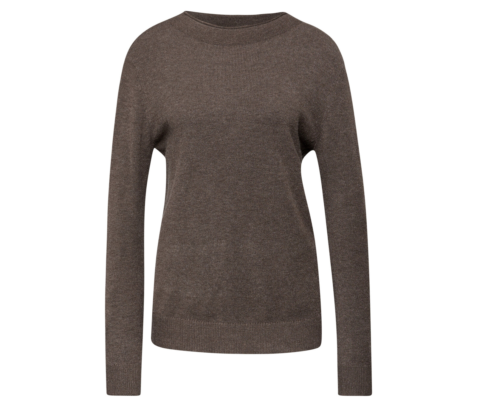 Tchibo - Pletený svetr s rolovaným lemem Street One - pro ženy - vel. 42 - barva: hnědá