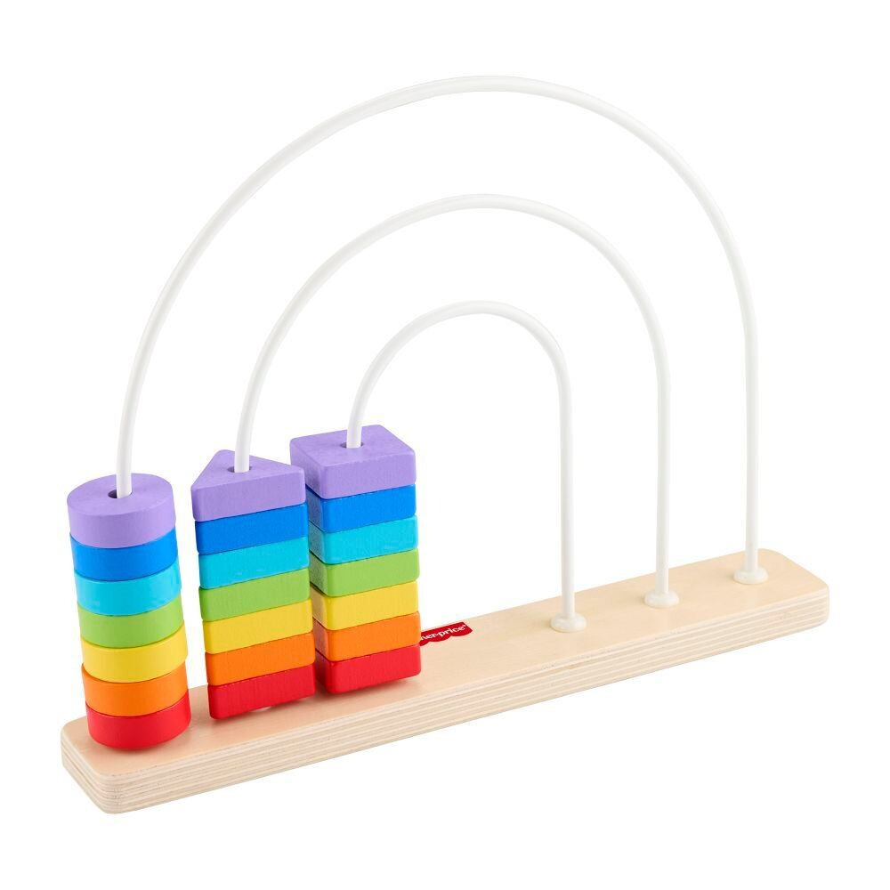 Fisher Price Dřevěné korálkové bludiště Duha
