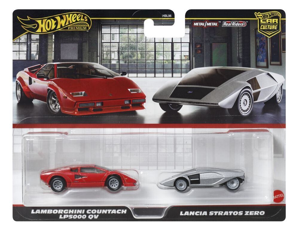 Hot Wheels 2ks prémiový angličák - Lancia/Lambo