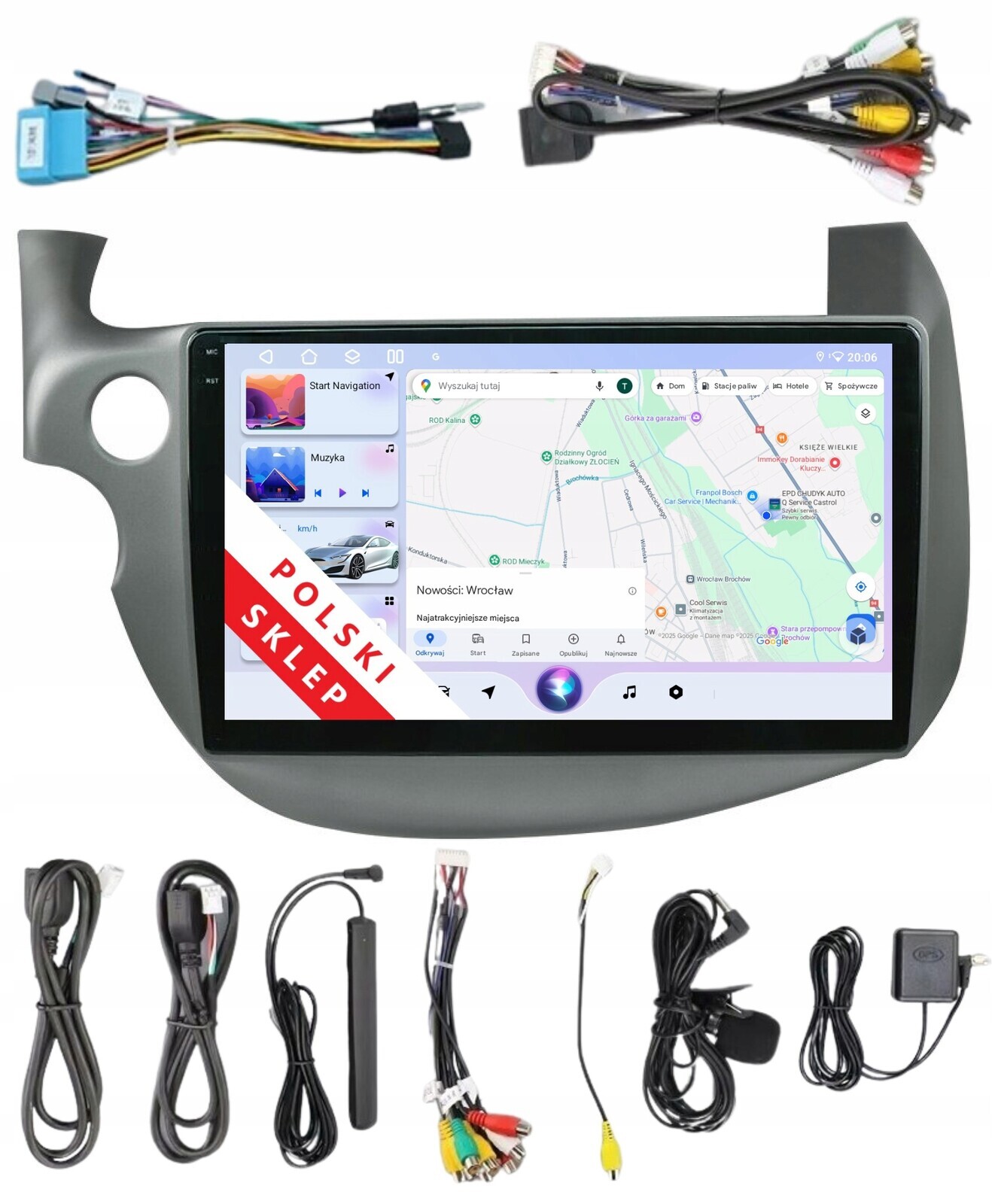 Rádio 2DIN Navigace Android Honda Jazz 3 III 6/128 Gb Dsp Carplay Lte