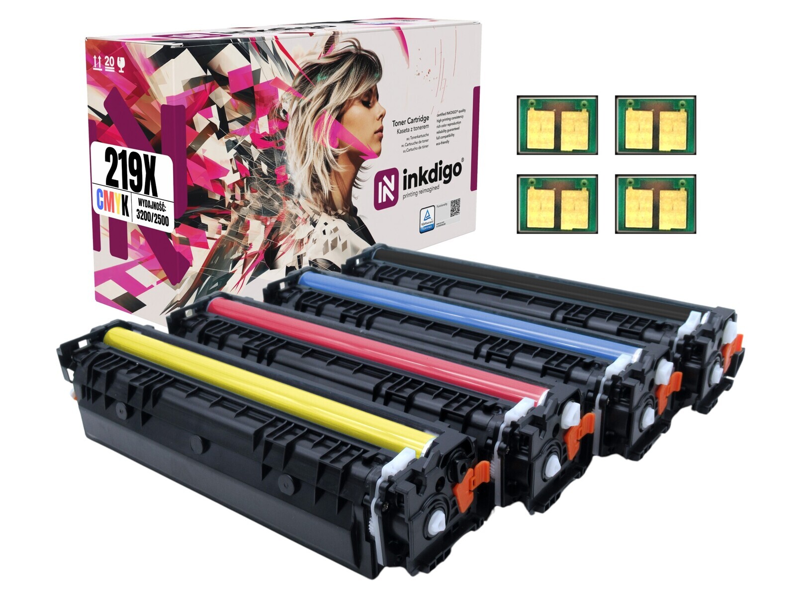 4x Náhradní Toner W2190X-93X S Čipem Pro Hp Color Laserjet Pro 3302sdw