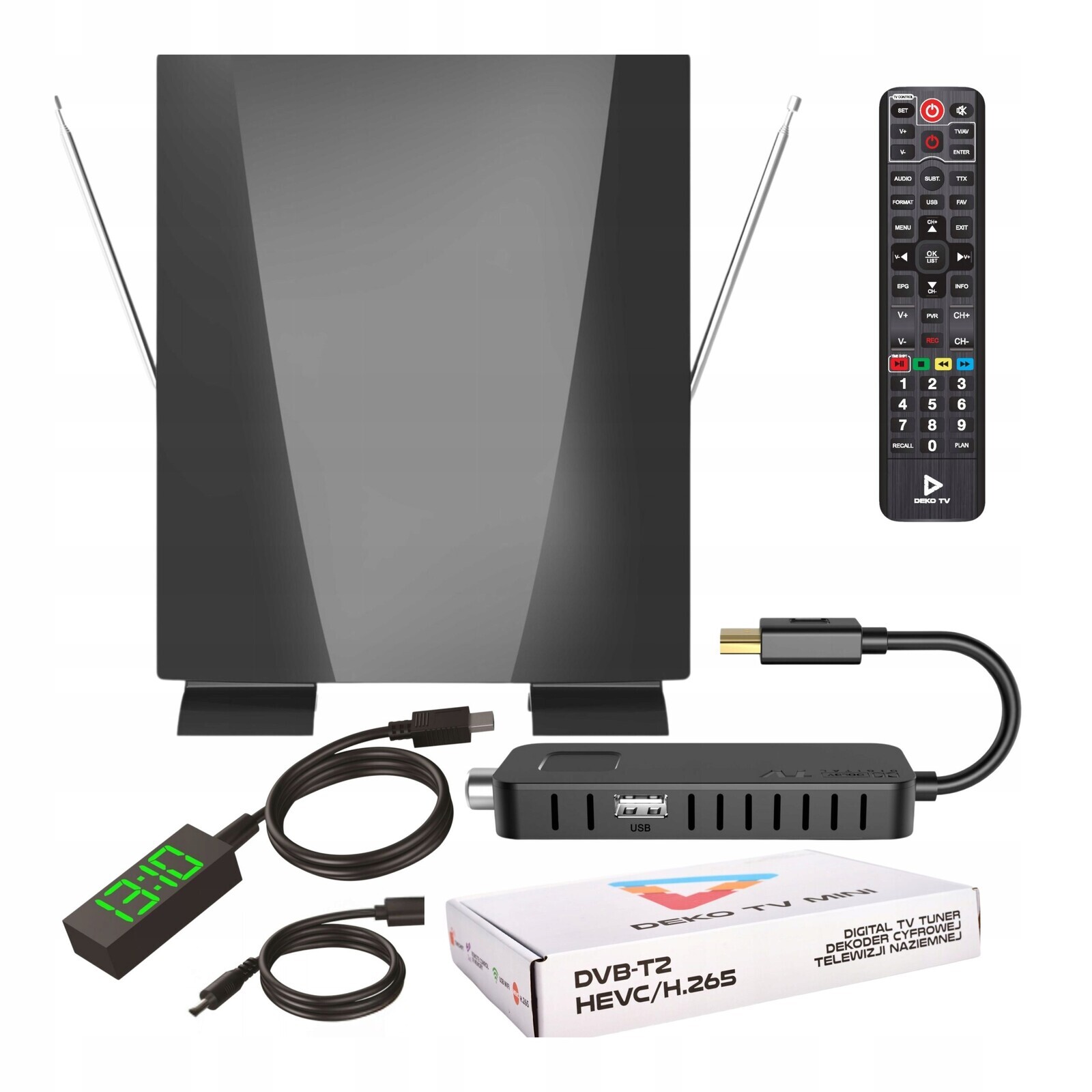 Dekodér Mini Tuner Dvb T2 pro pozemní televizi Hevc H265 Anténa pro televizor