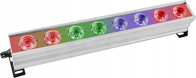 Led scénické osvětlení Par s 8 Led diodami 4W Rgb 4v1 a 7 režimy DMX512