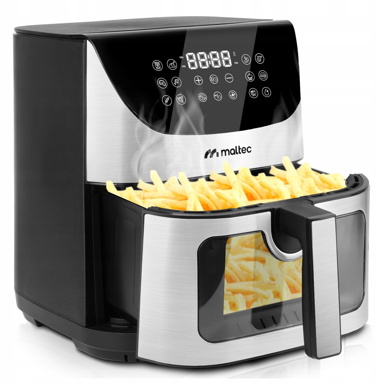 Fritéza Bez Tuku 9 L Fritéza Air Fryer Velká, Silné Okénko 1800 W