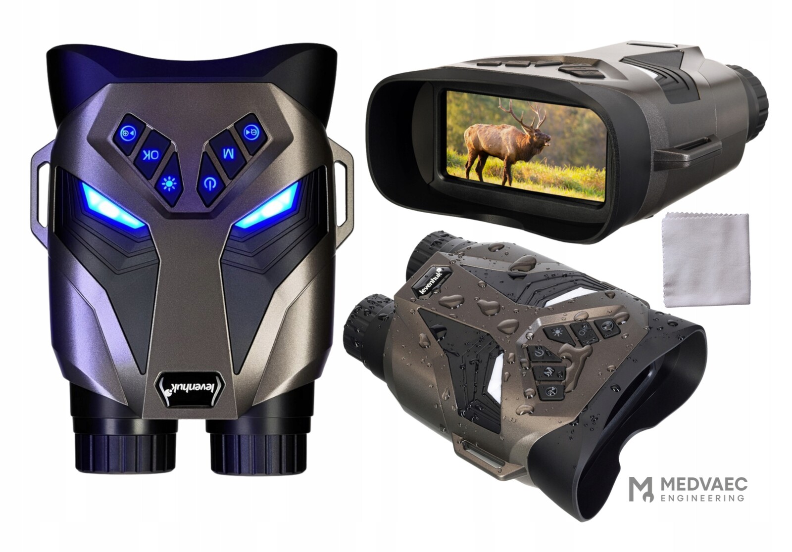 Lovecký dalekohled pro noční vidění, Ir přísvit 300 m Levenhuk Halo 30XN