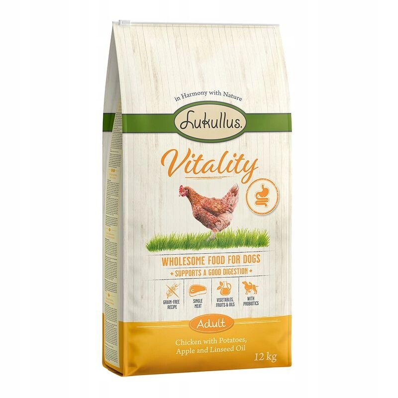 Lukullus Vitality Digestion s kuřecím (bez obilnin) - výhodné balení: 2 x 12 kg
