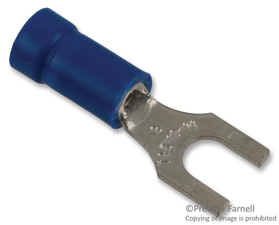 Abb - Thomas & Betts 14Rb-8F Terminal, Spade/fork, #8, Crimp, Blue
